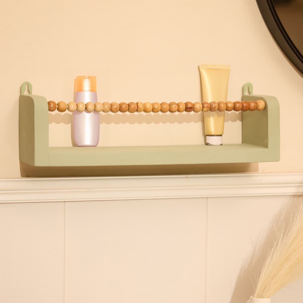 Tidy Woody wooden wall shelf for kids room nursery decor